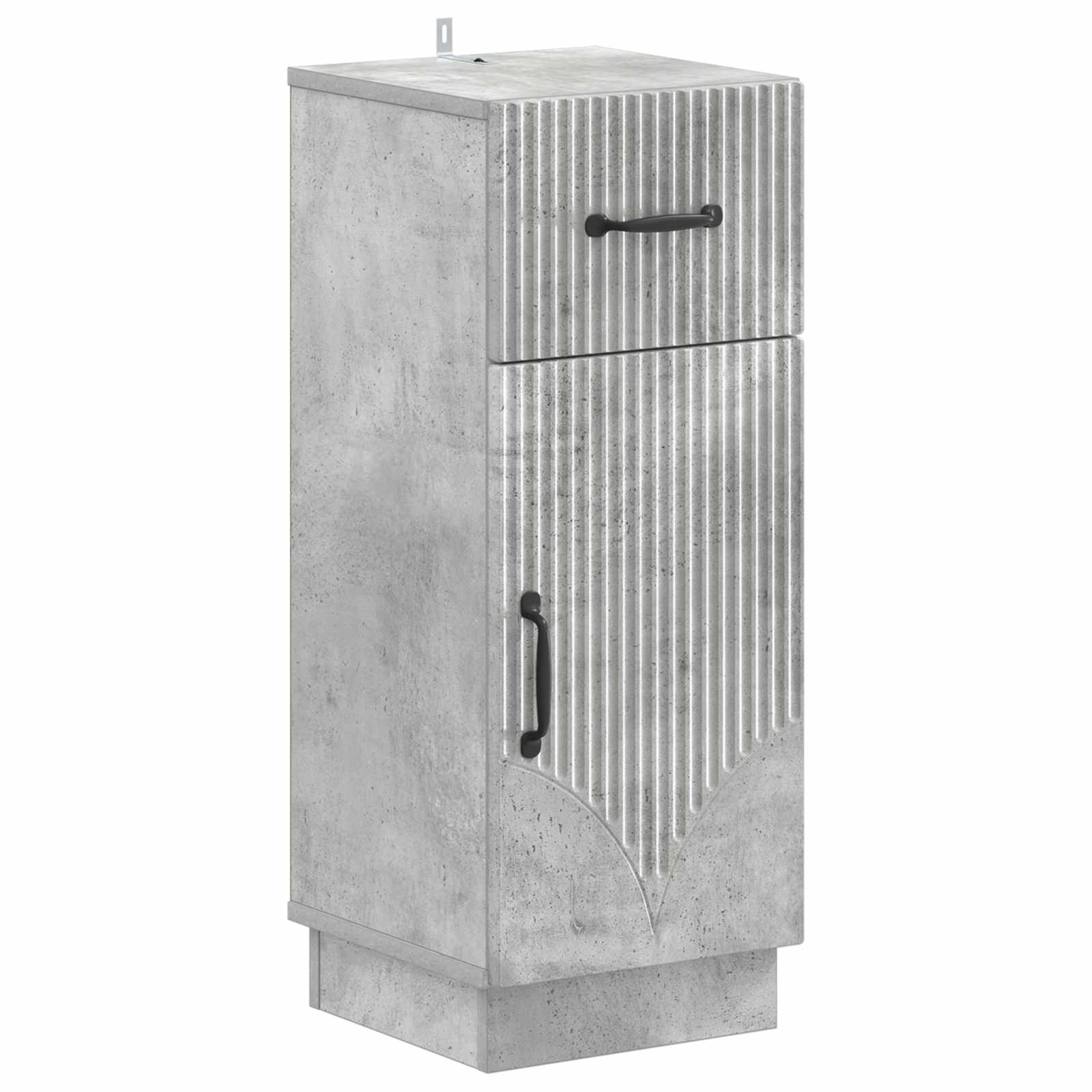 Set di Armadi da Bagno da 2 Pezzi HOORN Grigio Cemento | homemem39