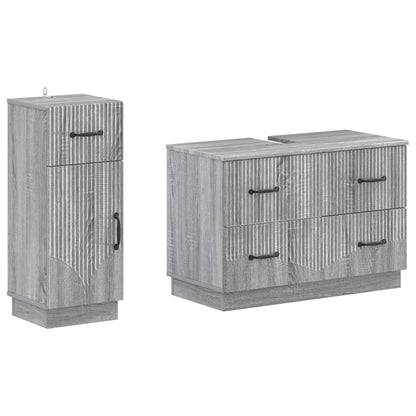 Set di Armadi da Bagno da 2 Pezzi HOORN Sonoma grigio | homemem39