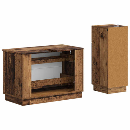 Set di Armadi da Bagno da 2 Pezzi HOORN Legno antico | homemem39