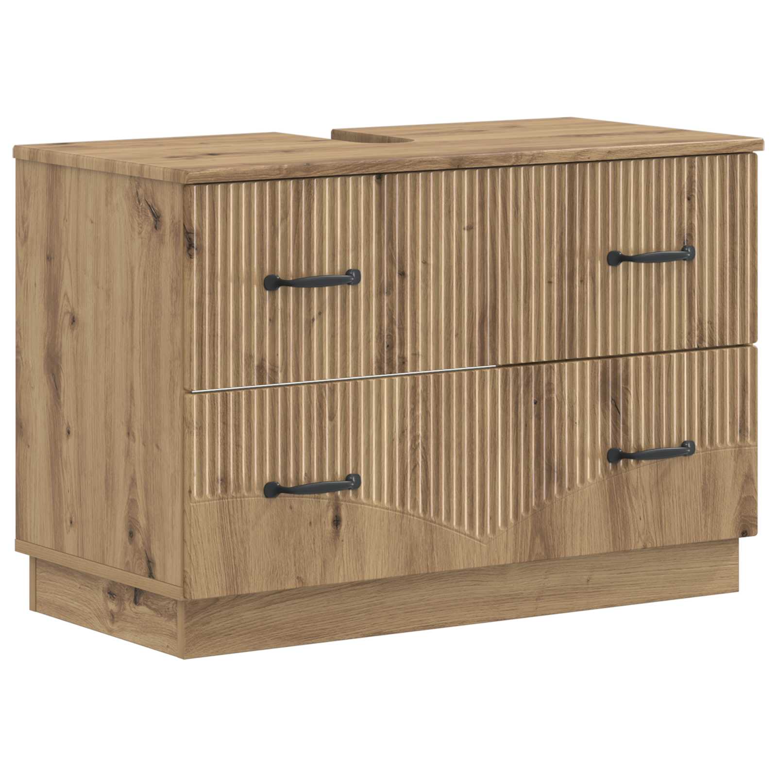 Set di Armadi da Bagno da 2 Pezzi HOORN Rovere Artigianale | homemem39