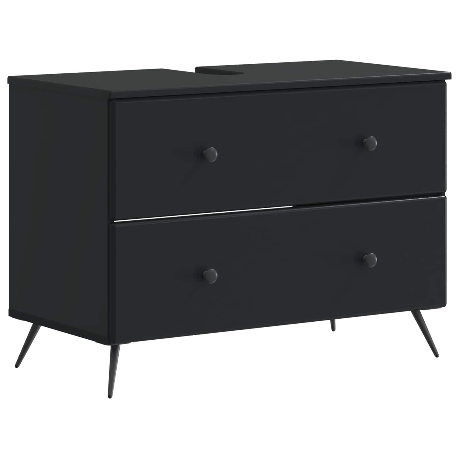 Set di Armadi da Bagno da 2 Pezzi BREDA Nero | homemem39