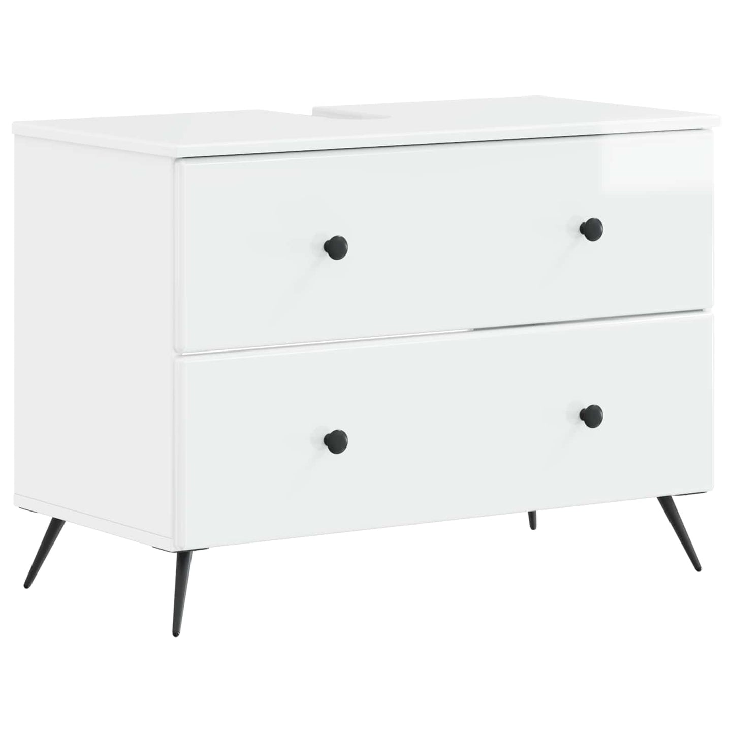 Set di Armadi da Bagno da 2 Pezzi BREDA Bianco Lucido | homemem39