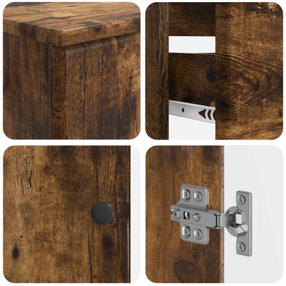 Set di Armadi da Bagno da 2 Pezzi BREDA Rovere Fumo | homemem39