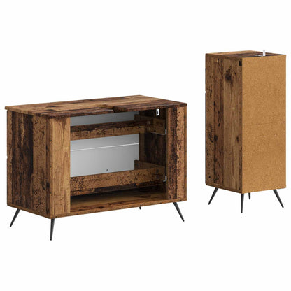 Set di Armadi da Bagno da 2 Pezzi BREDA Legno antico