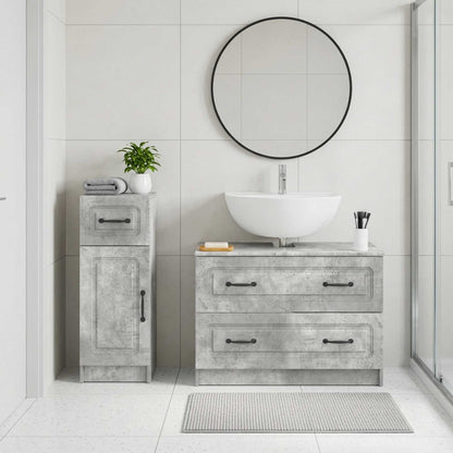 Set di Armadi da Bagno da 2 Pezzi UTRECHT Grigio Cemento