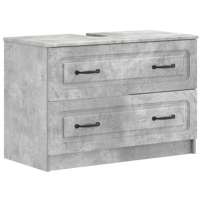 Set di Armadi da Bagno da 2 Pezzi UTRECHT Grigio Cemento | homemem39