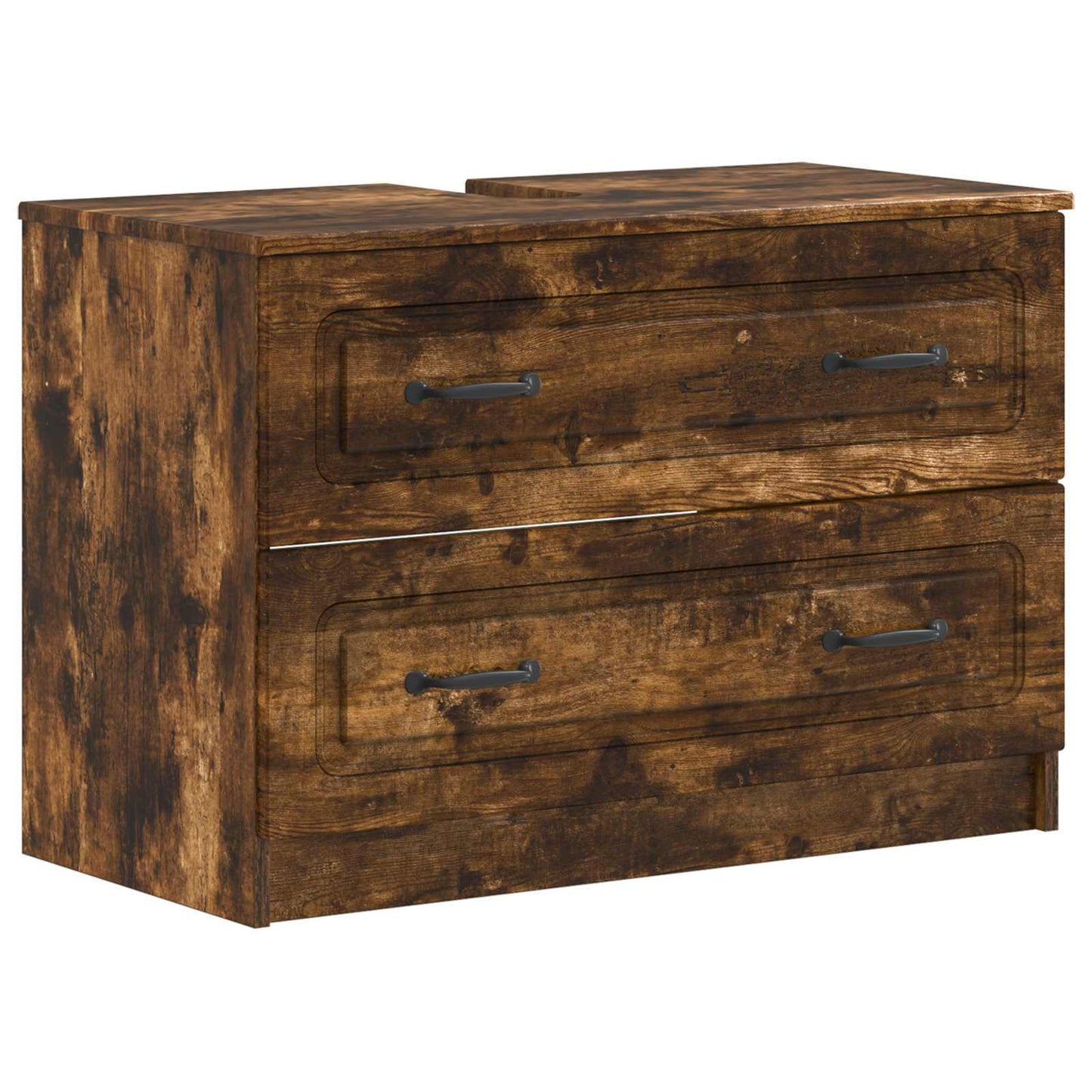 Set di Armadi da Bagno da 2 Pezzi UTRECHT Rovere Fumo | homemem39