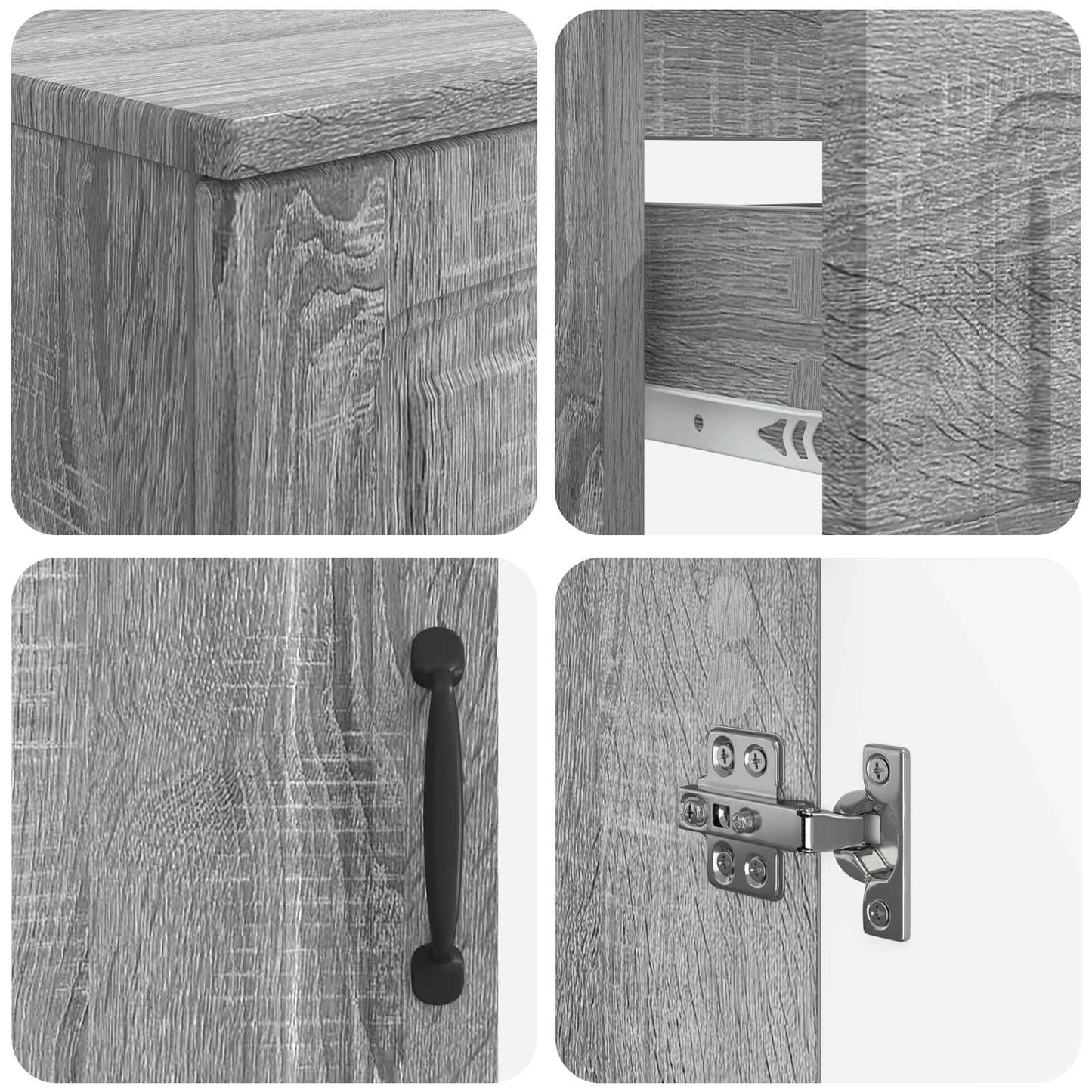 Set di Armadi da Bagno da 2 Pezzi UTRECHT Sonoma grigio | homemem39