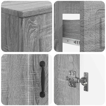 Set di Armadi da Bagno da 2 Pezzi UTRECHT Sonoma grigio | homemem39
