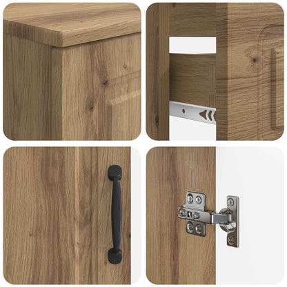 Set di Armadi da Bagno da 2 Pezzi UTRECHT Rovere Artigianale