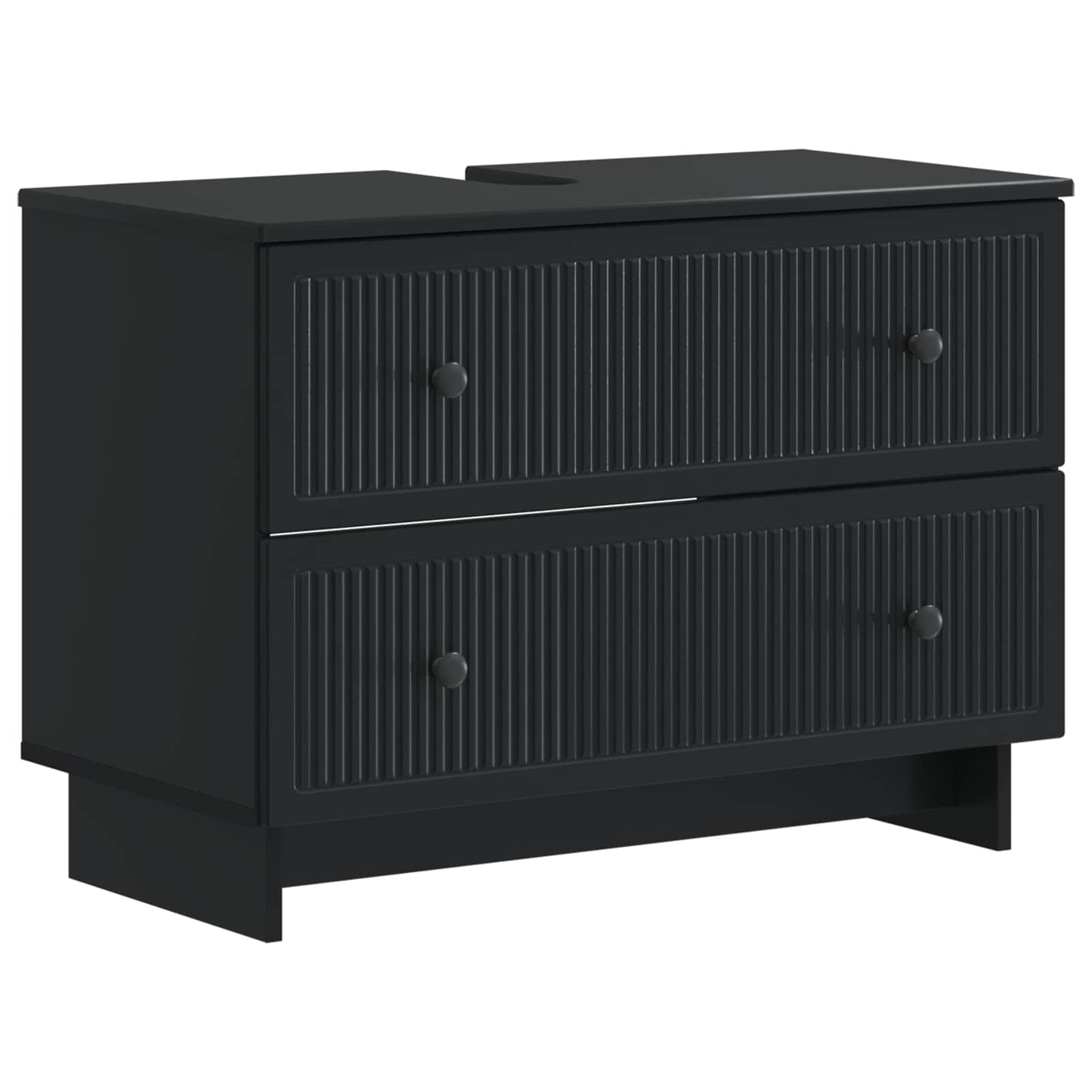 Set di armadietti da bagno in 3 pezzi EDE Nero