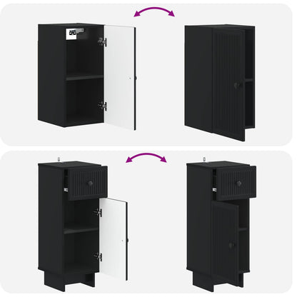 Set di armadietti da bagno in 3 pezzi EDE Nero