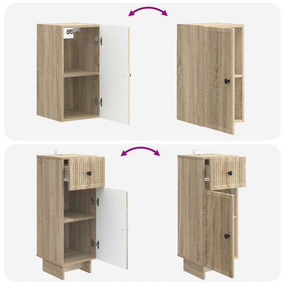 Set di armadietti da bagno in 3 pezzi EDE Rovere Sonoma
