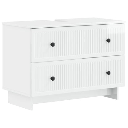 Set di armadietti da bagno in 3 pezzi EDE Bianco Lucido