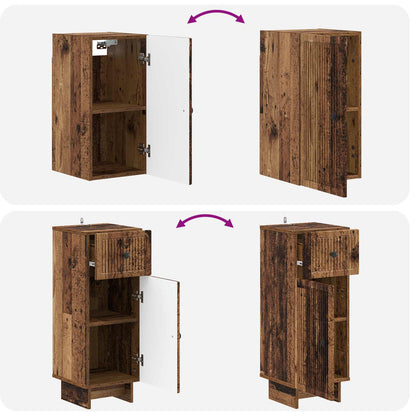Set di armadietti da bagno in 3 pezzi EDE Legno antico