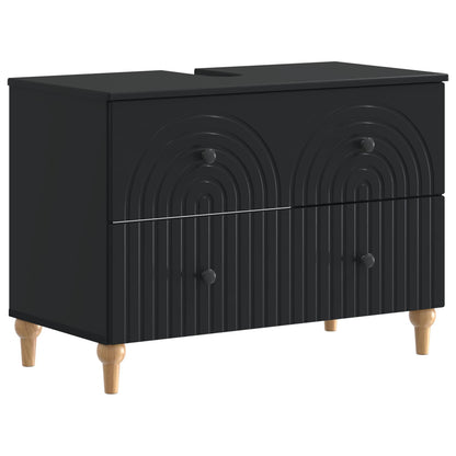 Set di armadietti da bagno in 3 pezzi ALKMAAR Nero