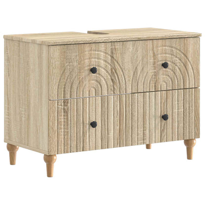 Set di armadietti da bagno in 3 pezzi ALKMAAR Rovere Sonoma