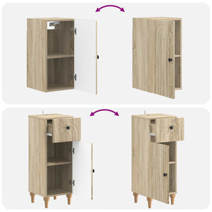 Set di armadietti da bagno in 3 pezzi ALKMAAR Rovere Sonoma