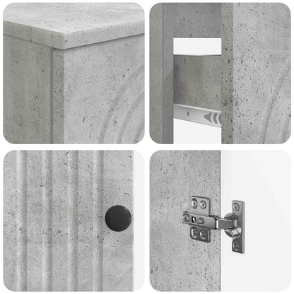 Set di armadietti da bagno in 3 pezzi ALKMAAR Grigio Cemento