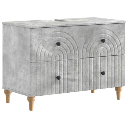 Set di armadietti da bagno in 3 pezzi ALKMAAR Grigio Cemento