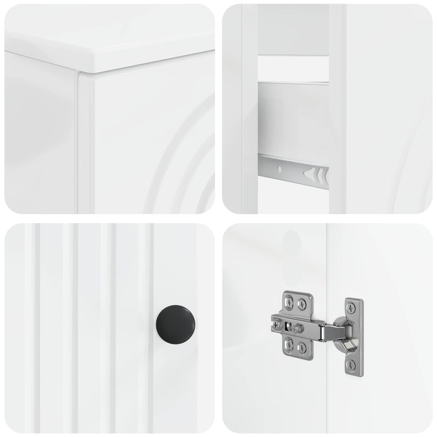 Set di armadietti da bagno in 3 pezzi ALKMAAR Bianco Lucido