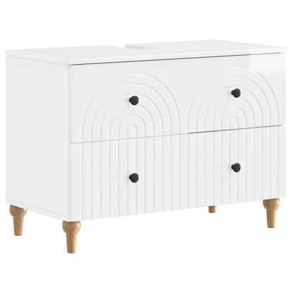 Set di armadietti da bagno in 3 pezzi ALKMAAR Bianco Lucido