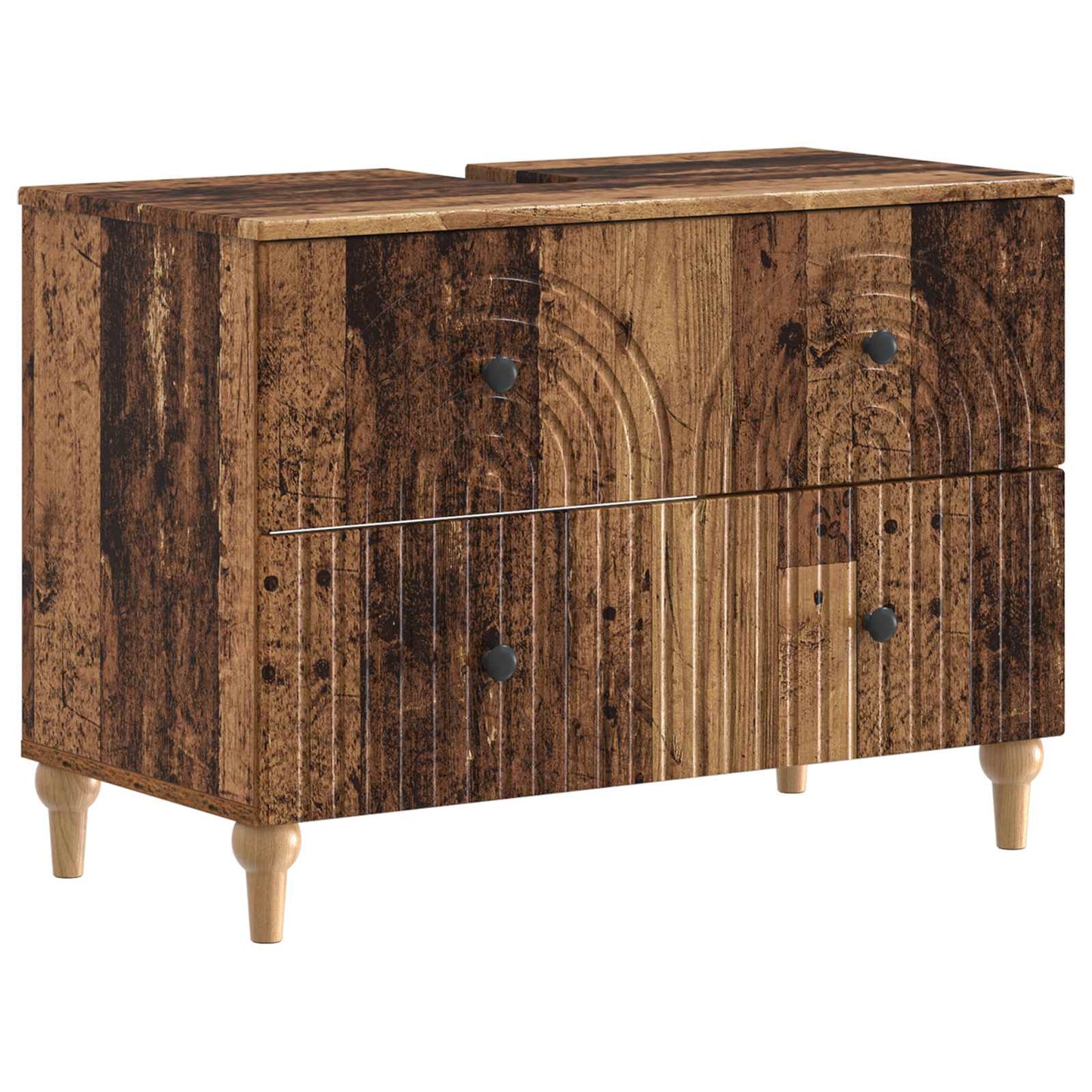 Set di armadietti da bagno in 3 pezzi ALKMAAR Legno antico