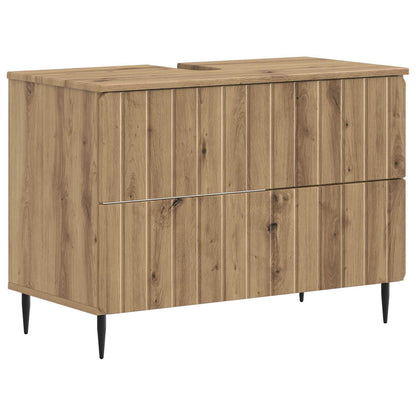 Set di armadietti da bagno in 3 pezzi ZWOLLE Rovere Artigianale