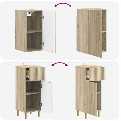 Set di armadietti da bagno in 3 pezzi ARNHEM Rovere Sonoma