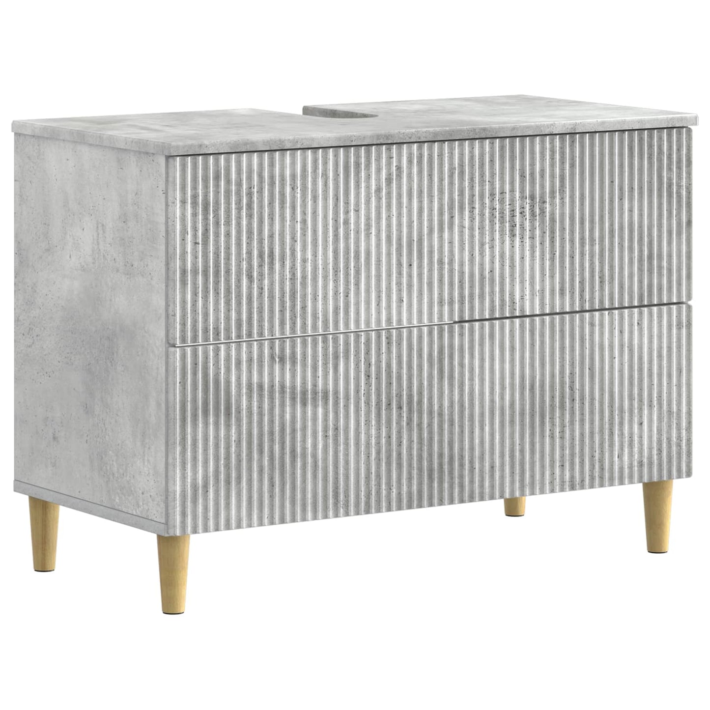 Set di armadietti da bagno in 3 pezzi ARNHEM Grigio Cemento