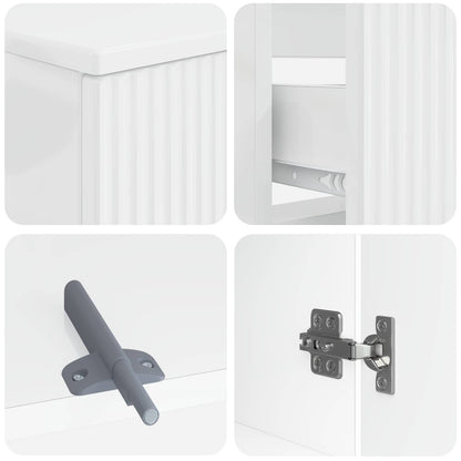 Set di armadietti da bagno in 3 pezzi ARNHEM Bianco Lucido