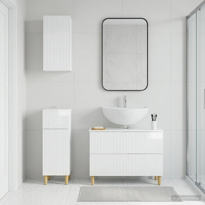 Set di armadietti da bagno in 3 pezzi ARNHEM Bianco Lucido