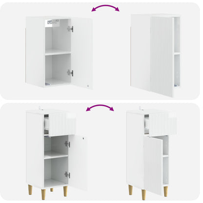 Set di armadietti da bagno in 3 pezzi ARNHEM Bianco Lucido