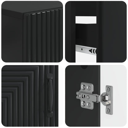 Set di armadietti da bagno in 3 pezzi HAARLEM Nero
