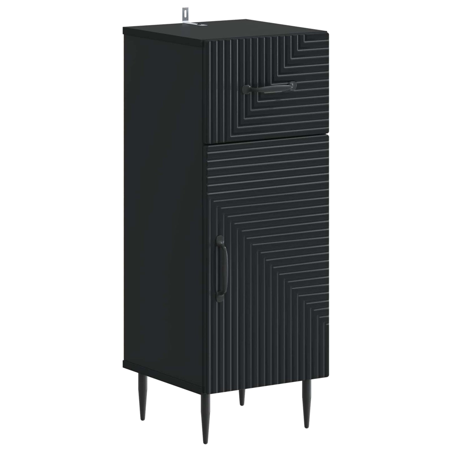 Set di armadietti da bagno in 3 pezzi HAARLEM Nero