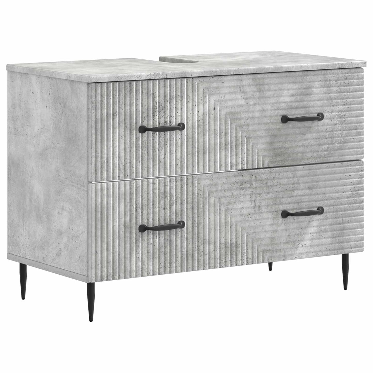 Set di armadietti da bagno in 3 pezzi HAARLEM Grigio Cemento