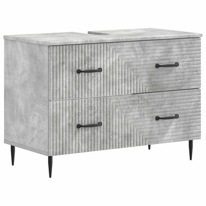 Set di armadietti da bagno in 3 pezzi HAARLEM Grigio Cemento