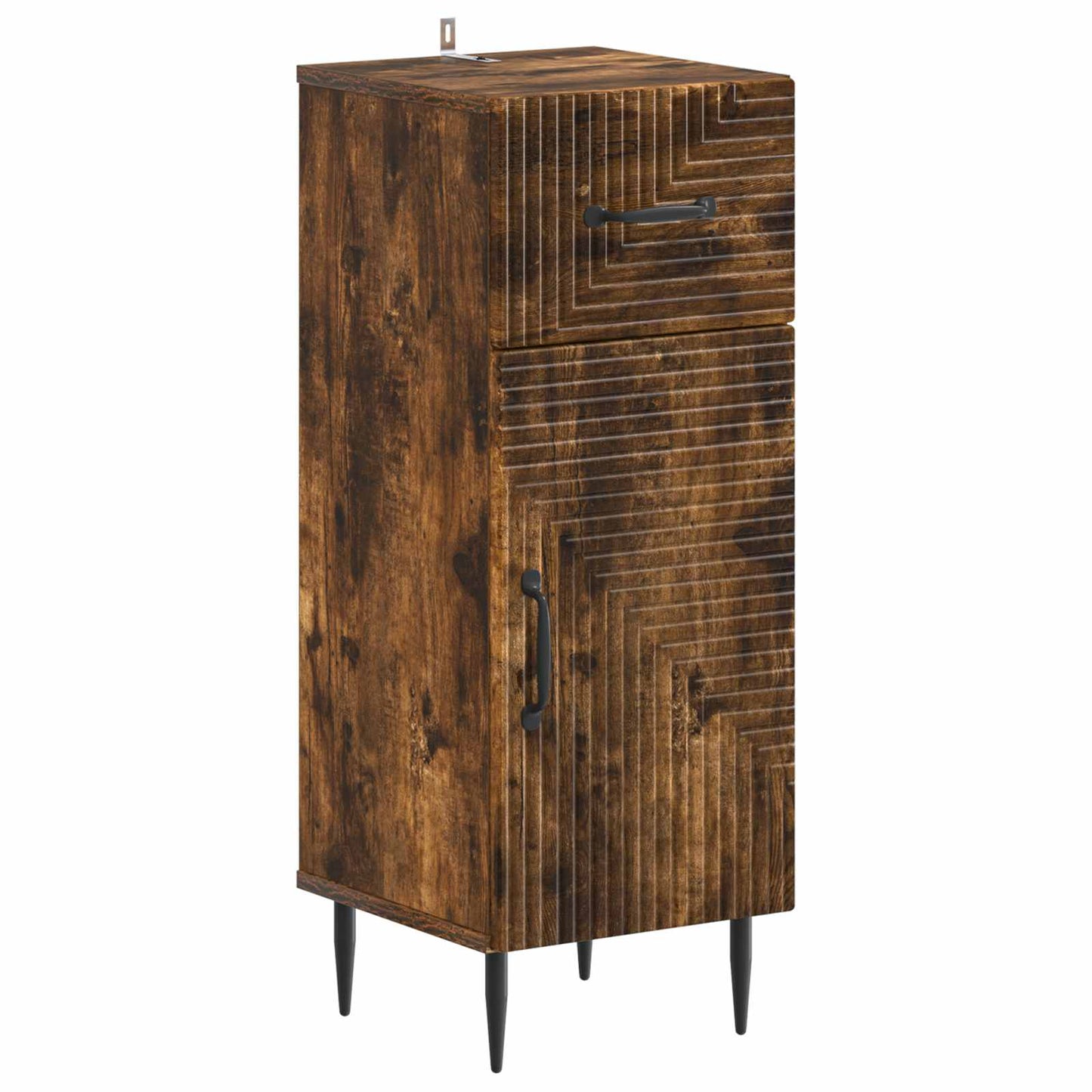 Set di armadietti da bagno in 3 pezzi HAARLEM Rovere Fumo