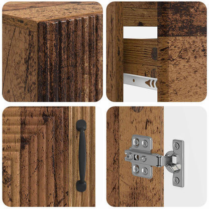 Set di armadietti da bagno in 3 pezzi HAARLEM Legno antico