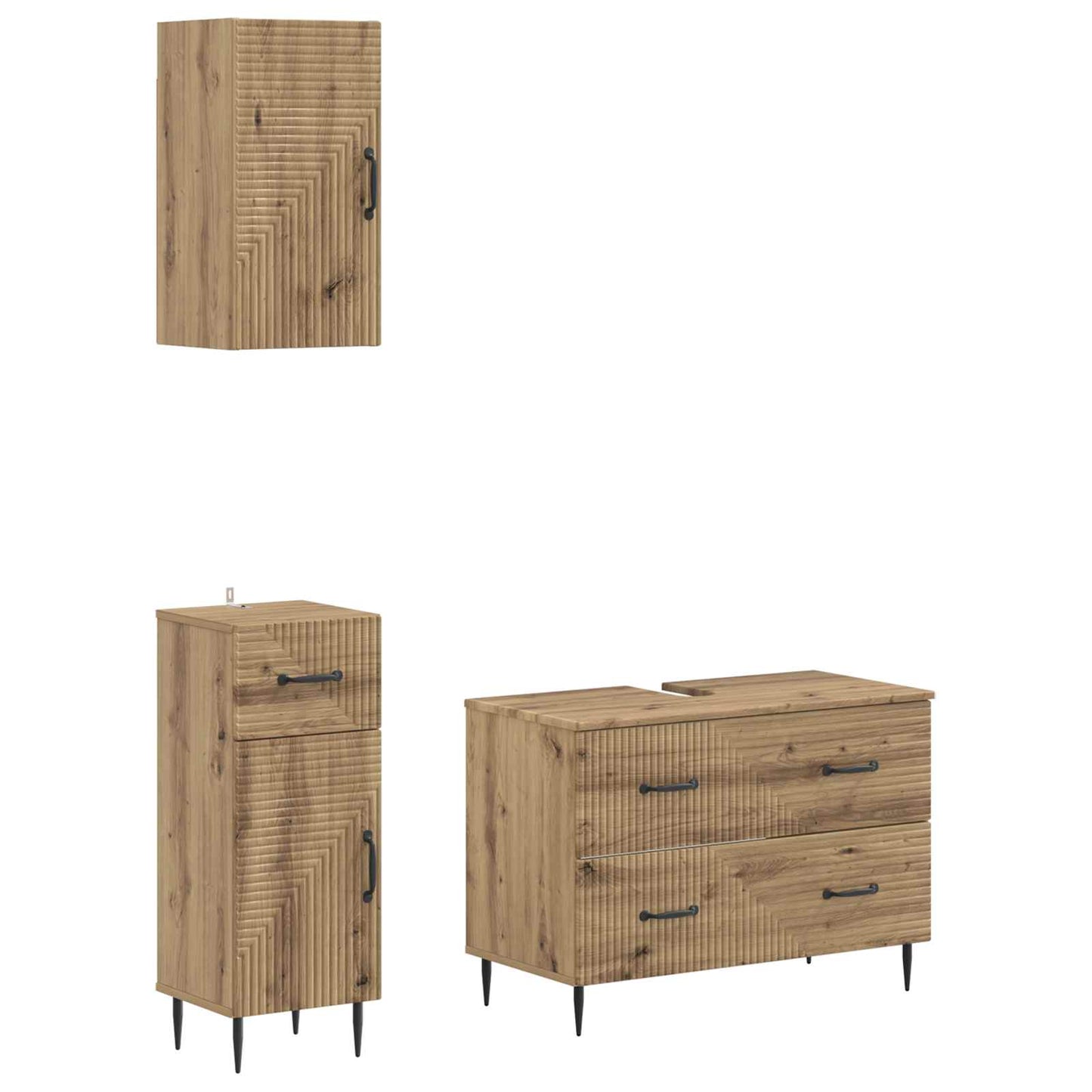 Set di armadietti da bagno in 3 pezzi HAARLEM