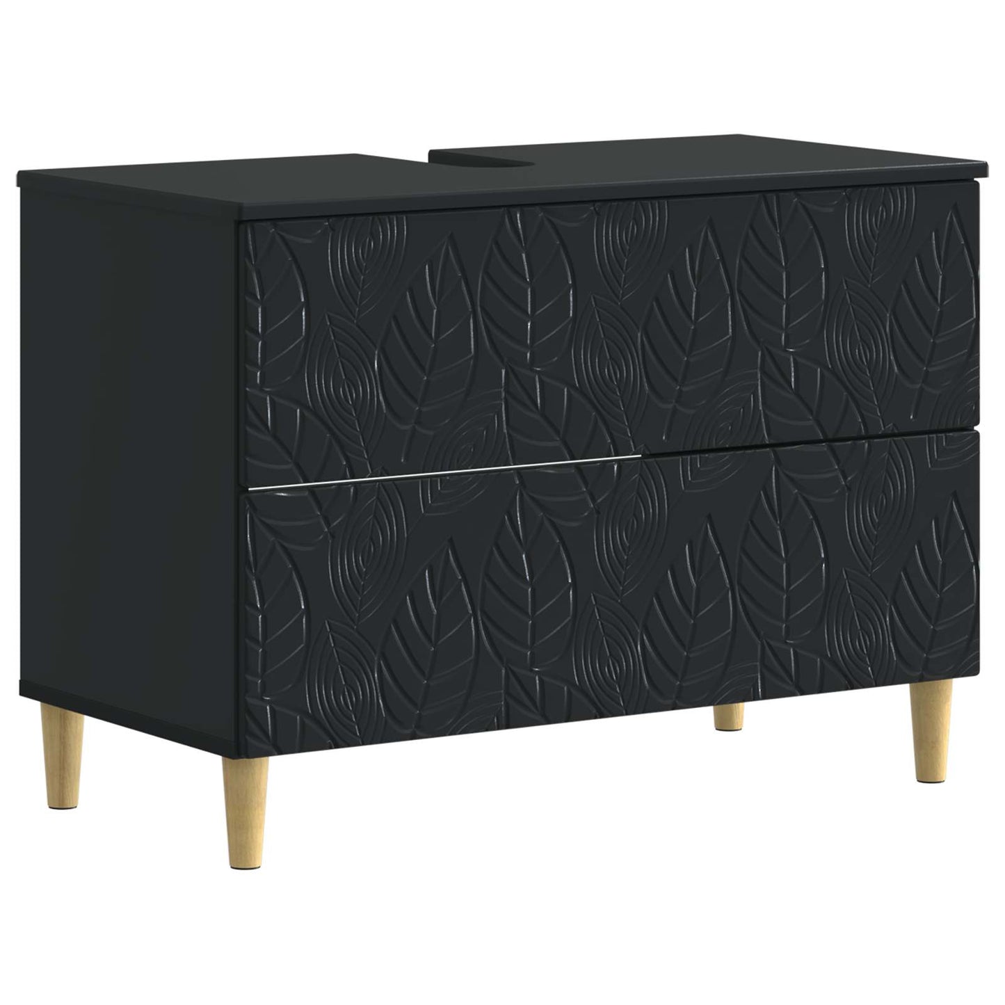 Set di armadietti da bagno in 3 pezzi DELFT Nero