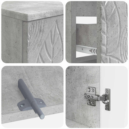 Set di armadietti da bagno in 3 pezzi DELFT Grigio Cemento