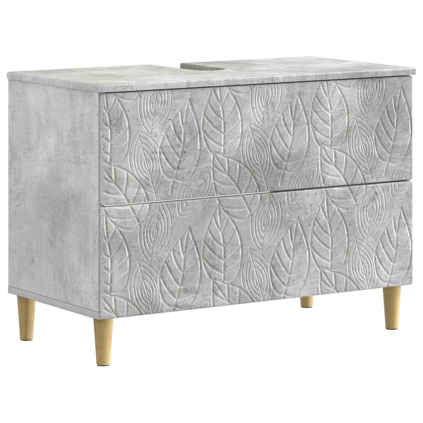 Set di armadietti da bagno in 3 pezzi DELFT Grigio Cemento