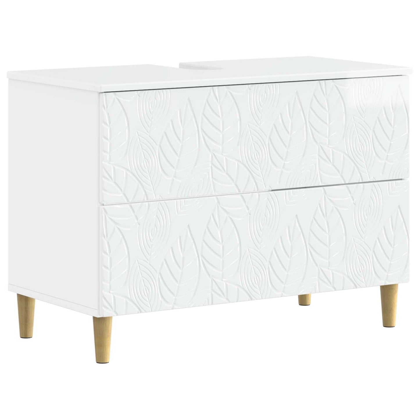 Set di armadietti da bagno in 3 pezzi DELFT Bianco Lucido