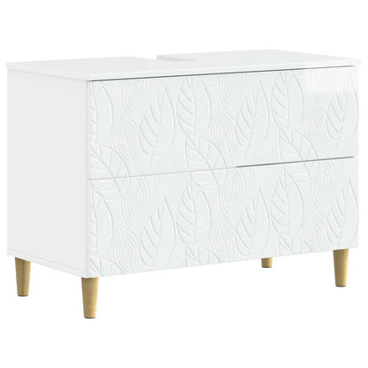 Set di armadietti da bagno in 3 pezzi DELFT Bianco Lucido