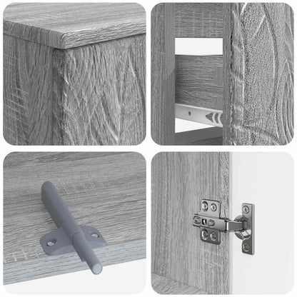 Set di armadietti da bagno in 3 pezzi DELFT Sonoma grigio