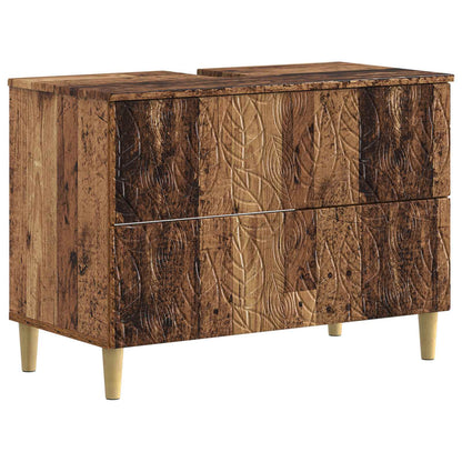 Set di armadietti da bagno in 3 pezzi DELFT Legno antico
