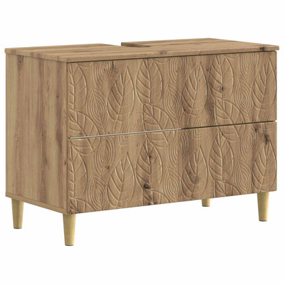 Set di armadietti da bagno in 3 pezzi DELFT Rovere Artigianale