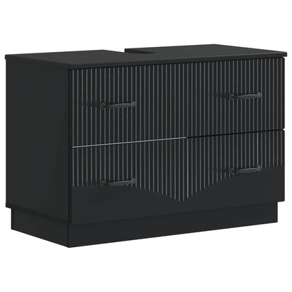 Set di armadietti da bagno in 3 pezzi HOORN Nero