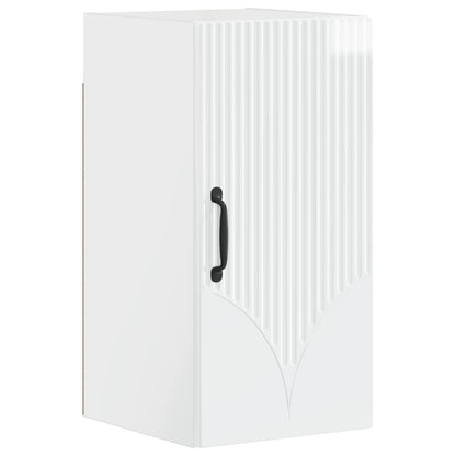 Set di armadietti da bagno in 3 pezzi HOORN Bianco Lucido